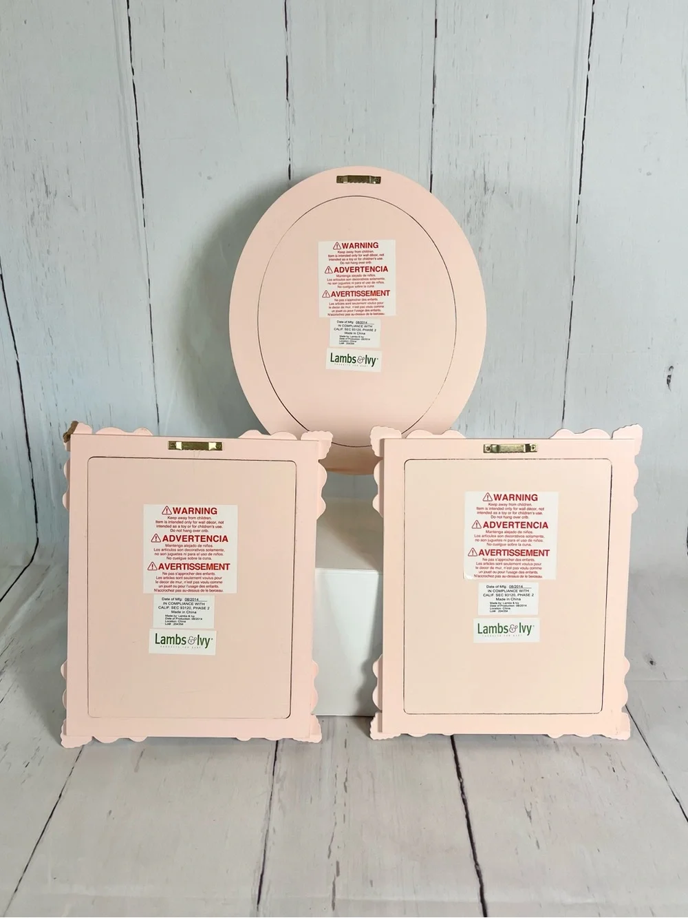 Lambs & Ivy Little Princess Nursery Wall Decor Set 3pc Pink Cream Bird Floral - Picture 2 of 11